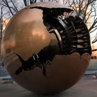 Шар пустотелый медь (198301) монтаж - сфера арт-объект ø 1000 мм. пустотелая  в Омске