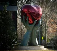 Скульптура сердце нержавеющая сталь (518280) сертификат арт-объект  в Омске