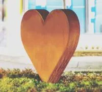 Кортеновская сталь скульптура сердце (518279) монтаж арт-объект  в Омске