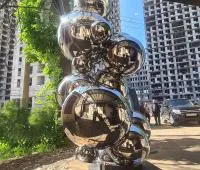 Скульптура из зеркальных шаров нержавеющая сталь (517531) поставка арт-объект  в Омске