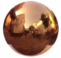Шар полированный из меди (198300) монтаж - сфера арт-объект ø 1000 мм. пустотелая  в Омске