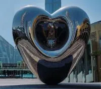 Объёмная скульптура сердце из нержавеющей стали (518278) сертификат арт-объект  в Омске