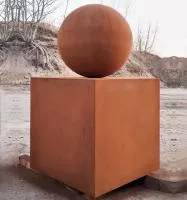 Шар — стальной куб кортен (518929) ∅ 500 мм. Омск