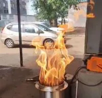 Горелка газовая ГВД 379 10 89 00 ПС (518307) монтаж вечный огонь ø 154 мм. ветроустойчивая  в Омске