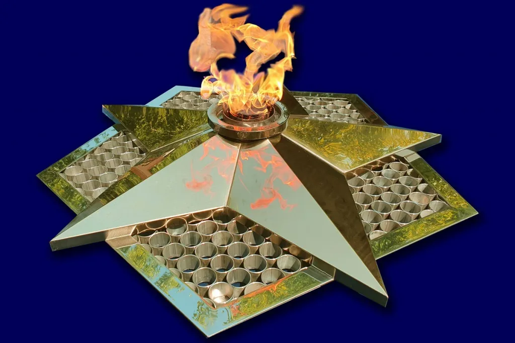 Вечный огонь в Омске красивое фото пламя газовой горелки для звезды вечного огня