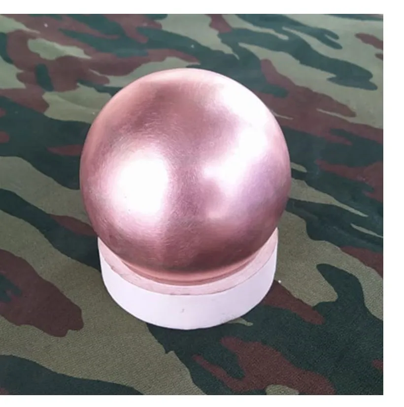 Шлифованная медная сфера - диаметр 100 миллиметров. Толщина стенки 1,5 миллиметра. Производство медных шаров - Омск, NSO-PiroClub